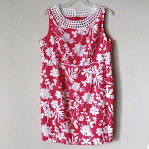 JESSICA HOWARD-Coral Floral Embroidered Dress